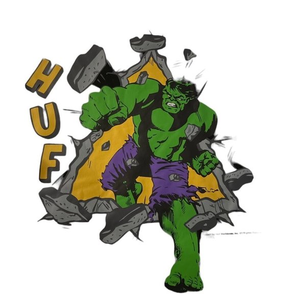 The Incredible Hulk Hoodie sweatshirt,black pull over with pockets by Huf marvel - Picture 12 of 12